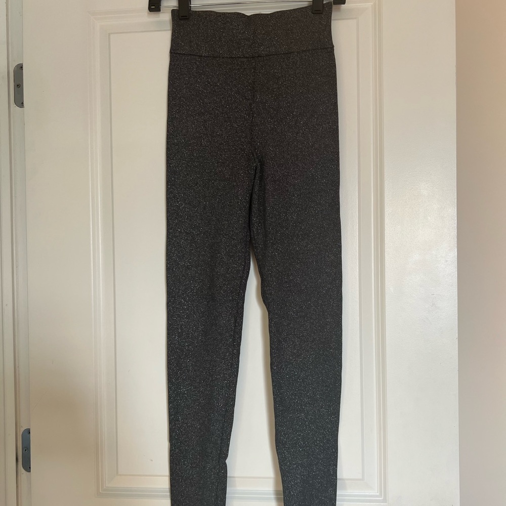Express Gray with Silver Sparkle Sweater Leggings - Size Small